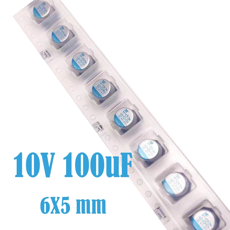 

(10-100pcs) 10V100UF 6X5mm SMD Solid state capacitor/solid polymer capacitor 100uf 10V