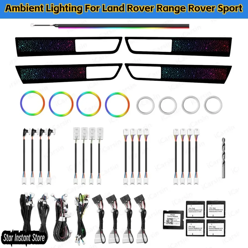 

Music Rhythm Dynamic Ambient Lighting Kit for Land Rover Range Rover Sport 2010-2013, OEM Style Interior LED Strip Lights