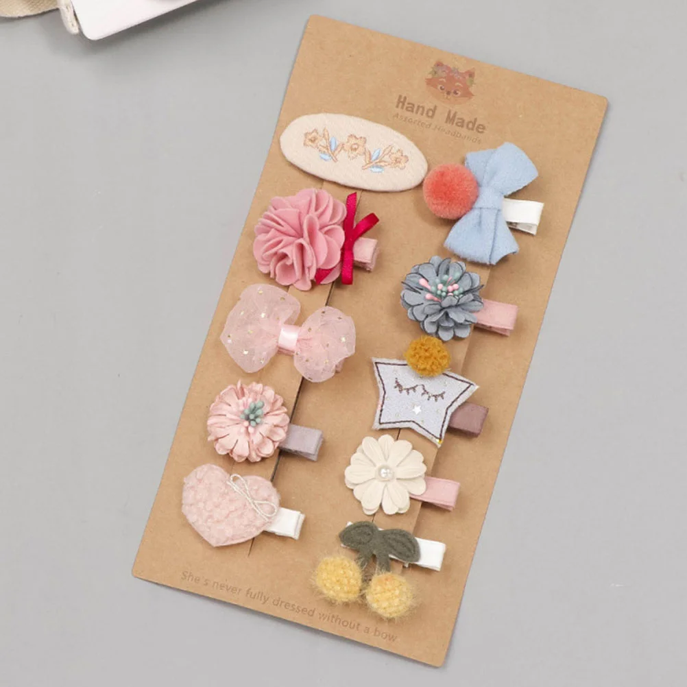 10 Pcs Hair Accessory for Women Cute Baby Accessories Barrettes Decoration Bow Tie Girl Miss Claw Clips