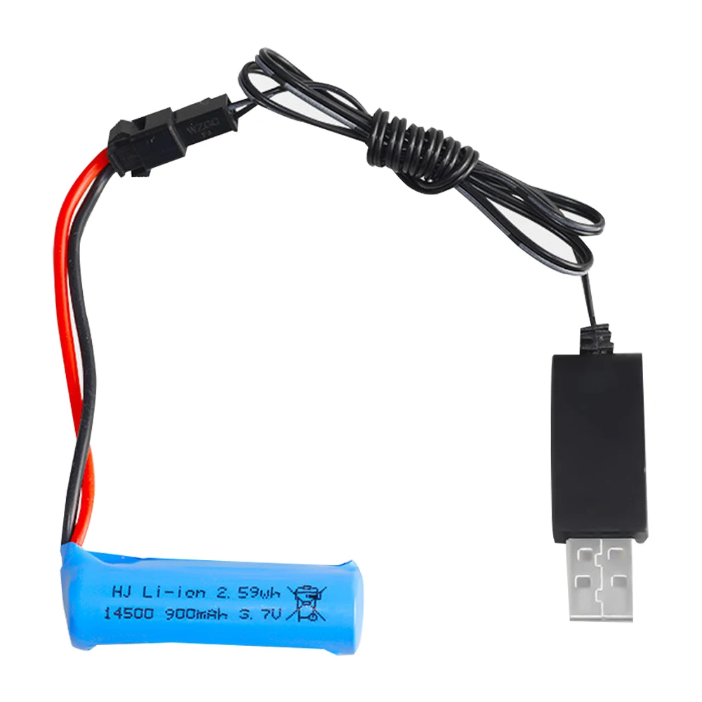 3.7V 900mah lipo battery For C2 D828 RC Car toys accessories 3.7V 800mah upgrade 14500 SM-2P For RC Stunt Dump Car Battery Toys