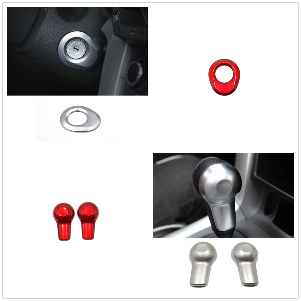 

Car Gear Shift Knob Cover Protective Sticker Ignition Switch Trim For Nissan X-Trail Xtrail T31 2008-2013 ABS Chrome Car Styling
