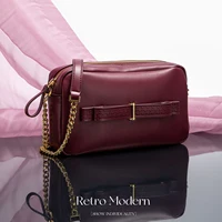 Bolso de cadena cuadrado Retro clásico a la moda para mujer, bolso de hombro de Color sólido para ir al trabajo de negocios