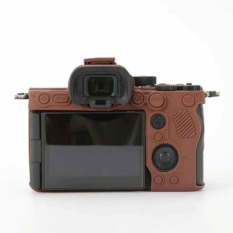 For Sony A7R5 Silicone Armor Skin Case Protective Body Cover Protector Camera Bag+ 1PCS free tempered film