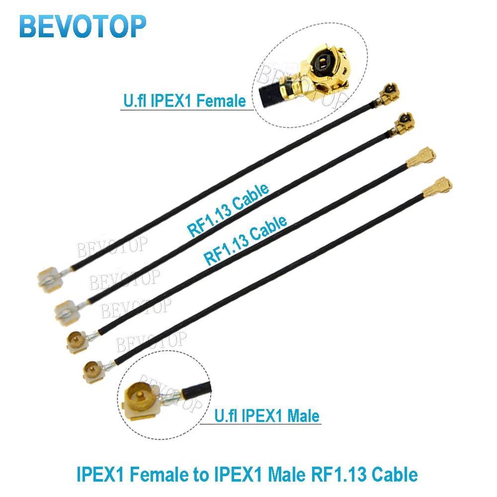 

10pcs/lot IPEX CABLE U.fl IPX IPEX1 Male Plug to IPEX1 Female Jack Pigtail RF1.13 IPEX Jumper WIFI 3G 4G Extensio Cable BEVOTOP