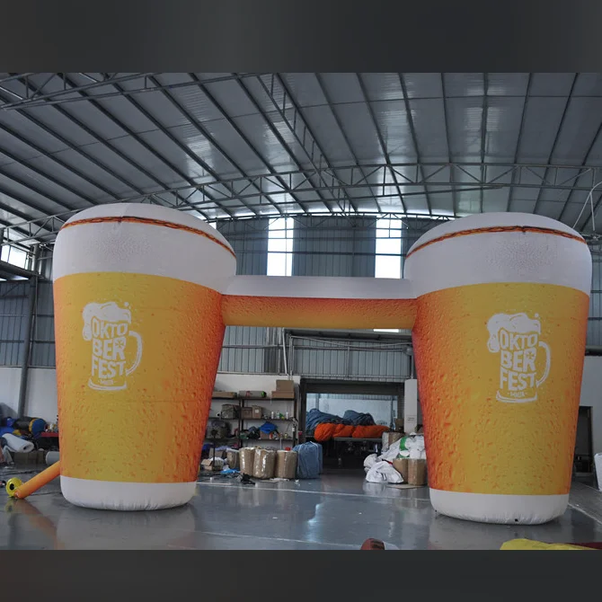 Factory direct sales custom giant wine bottle inflatable advertising light digital printing activity decoration