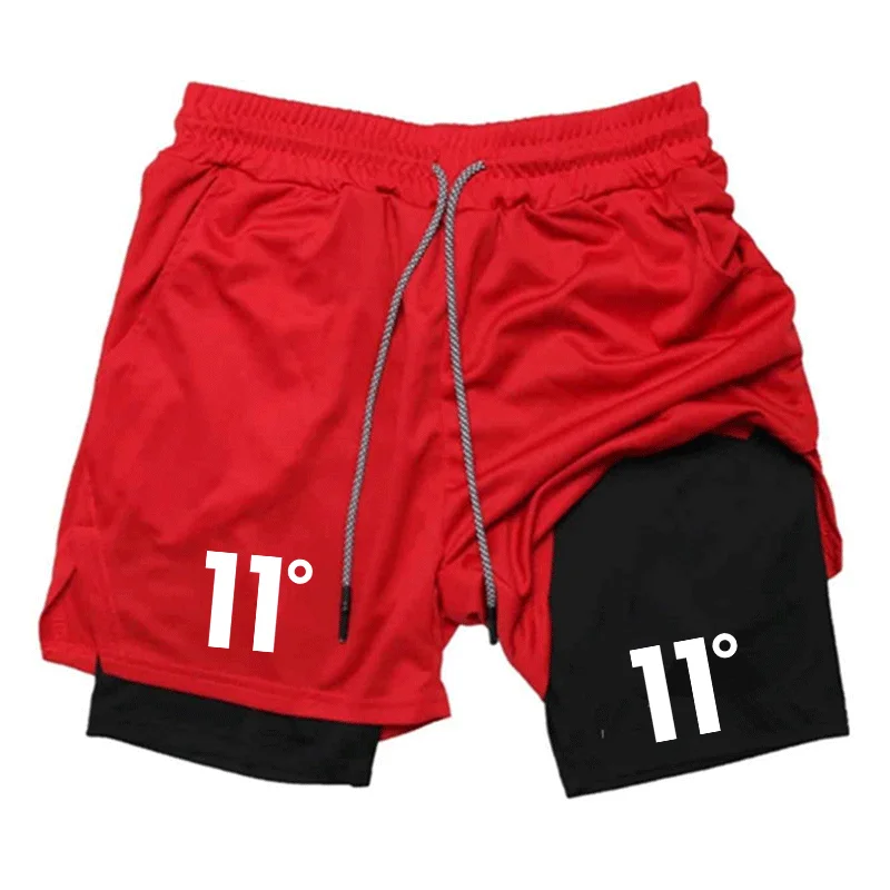 

Printedsports shorts with mobile shorts for summer gym exercise, running shorts