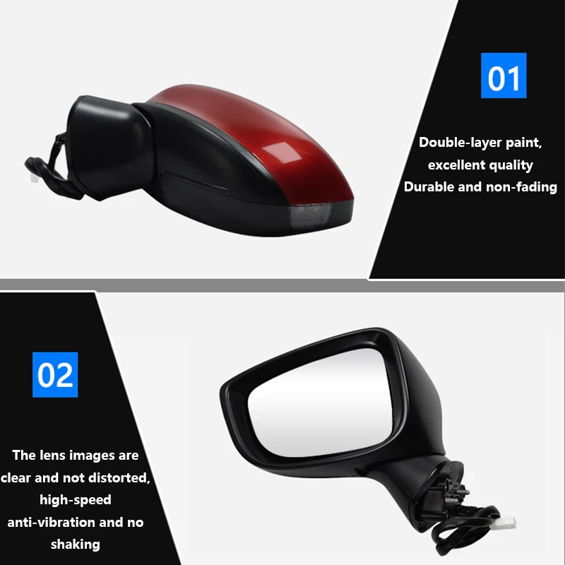 Car Mirror For MAZDA 3 AXELA LHD 2014 2015 2016 Rearview Mirror Assy Door Wing Side Mirror With Signal Lamp