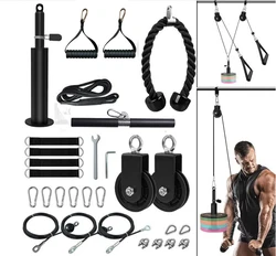 Entrenador de poleas fitness DIY para bíceps y tríceps, kit de ejercicio en casa