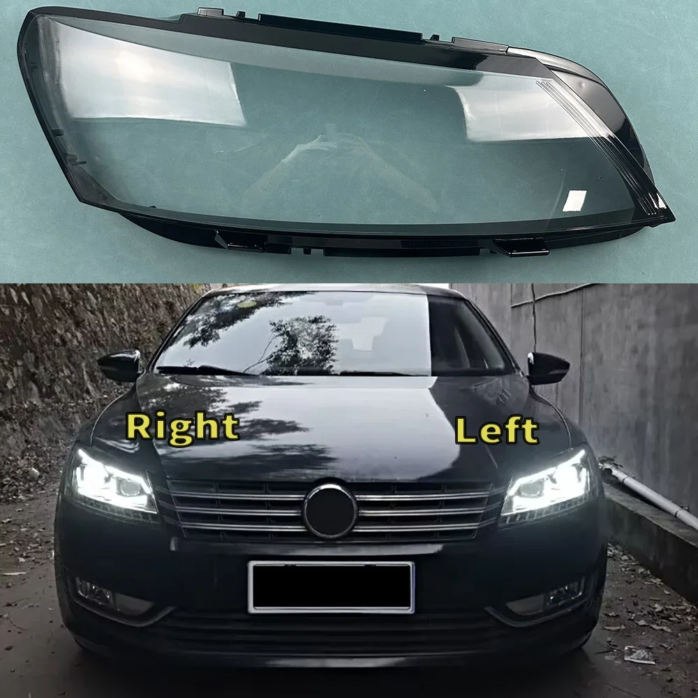 

For Volkswagen VW Passat B7 2011-2015 Headlight Cover Headlamp Shell Lens Lampshade Transparent Shade Mask Plexiglass