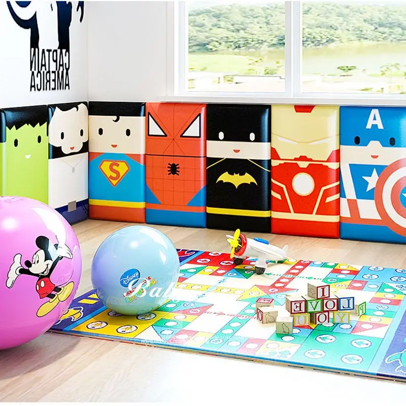 Cartoon Kids Room Bed Headboard Boy Bedroom Furniture Anti-collision Wall Panels Cabecero Cama Head Board Tete De Lit