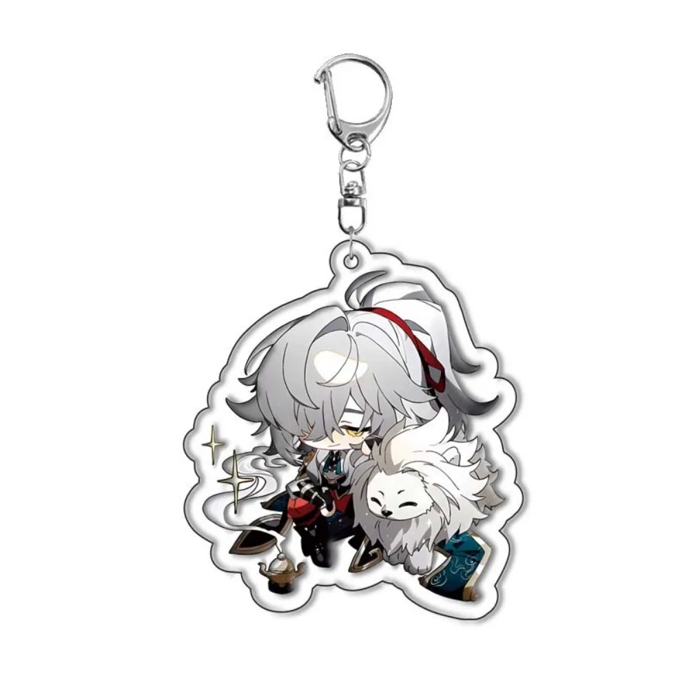 Game Honkai: Star Rail Elysia Acrylic Keychain Backpack Keyring Pendant March 7th Himeko Decorative Accessories Ornament Gifts