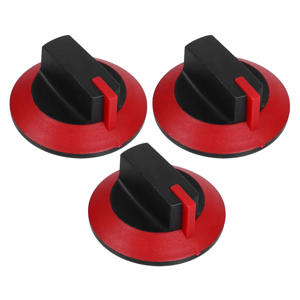 

3pcs Gas Stove Knobs Red Durable Abs Flame Control Universal Replacement Round Cooktop Control Knob Outdoor Heater Replacement