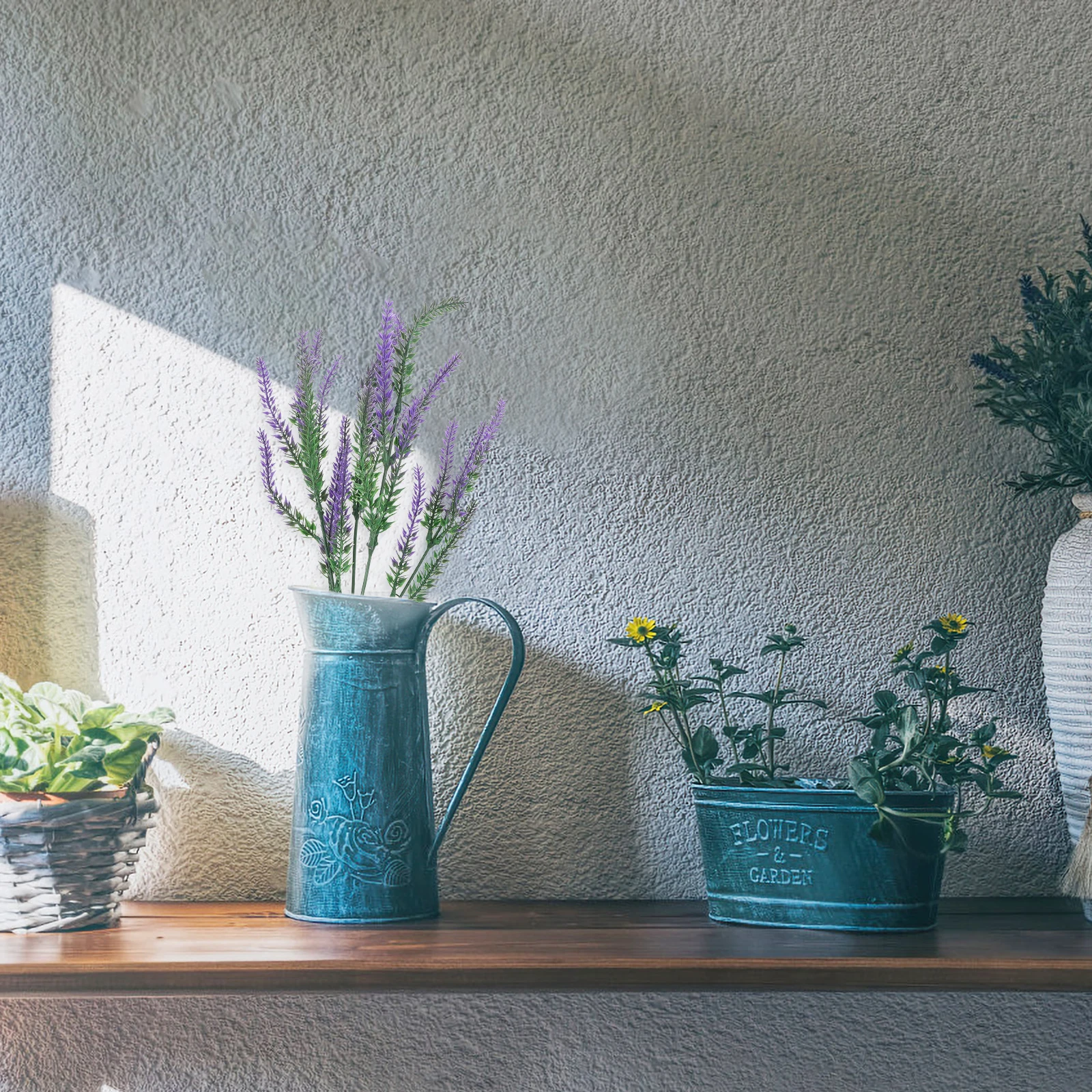 

1pc Simulated Lavender Artificial Silk Artificial Lavender Flowers Home Decor Bathroom Purple Stems Wedding Centerpieces