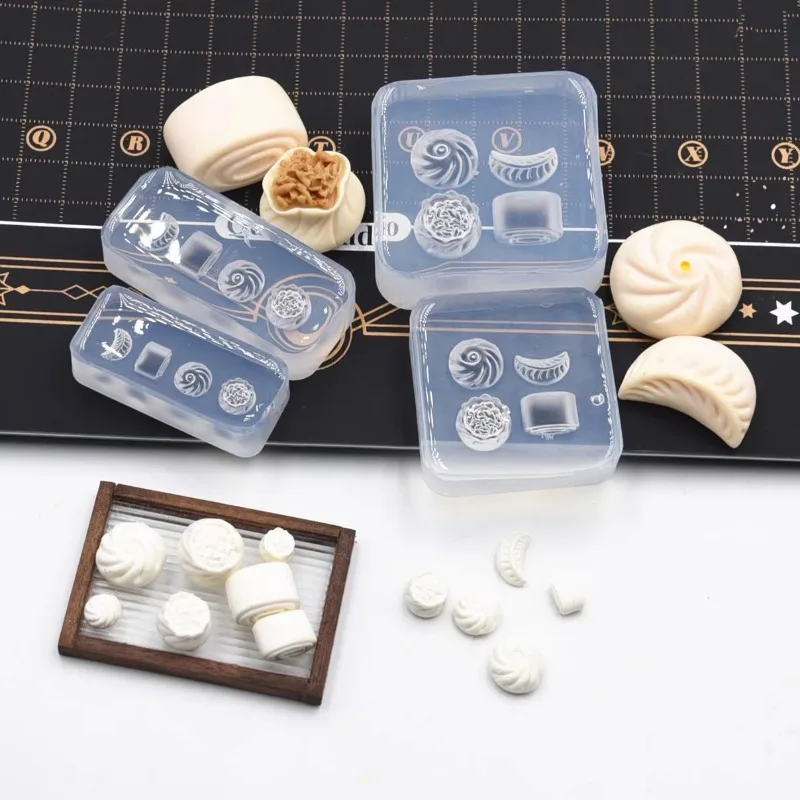 Miniature Chinese Buns/steamed Buns Silicone Mold Dumplings Shaomai Resin Clay Soft Pottery DIY Decoration Doll House Tools