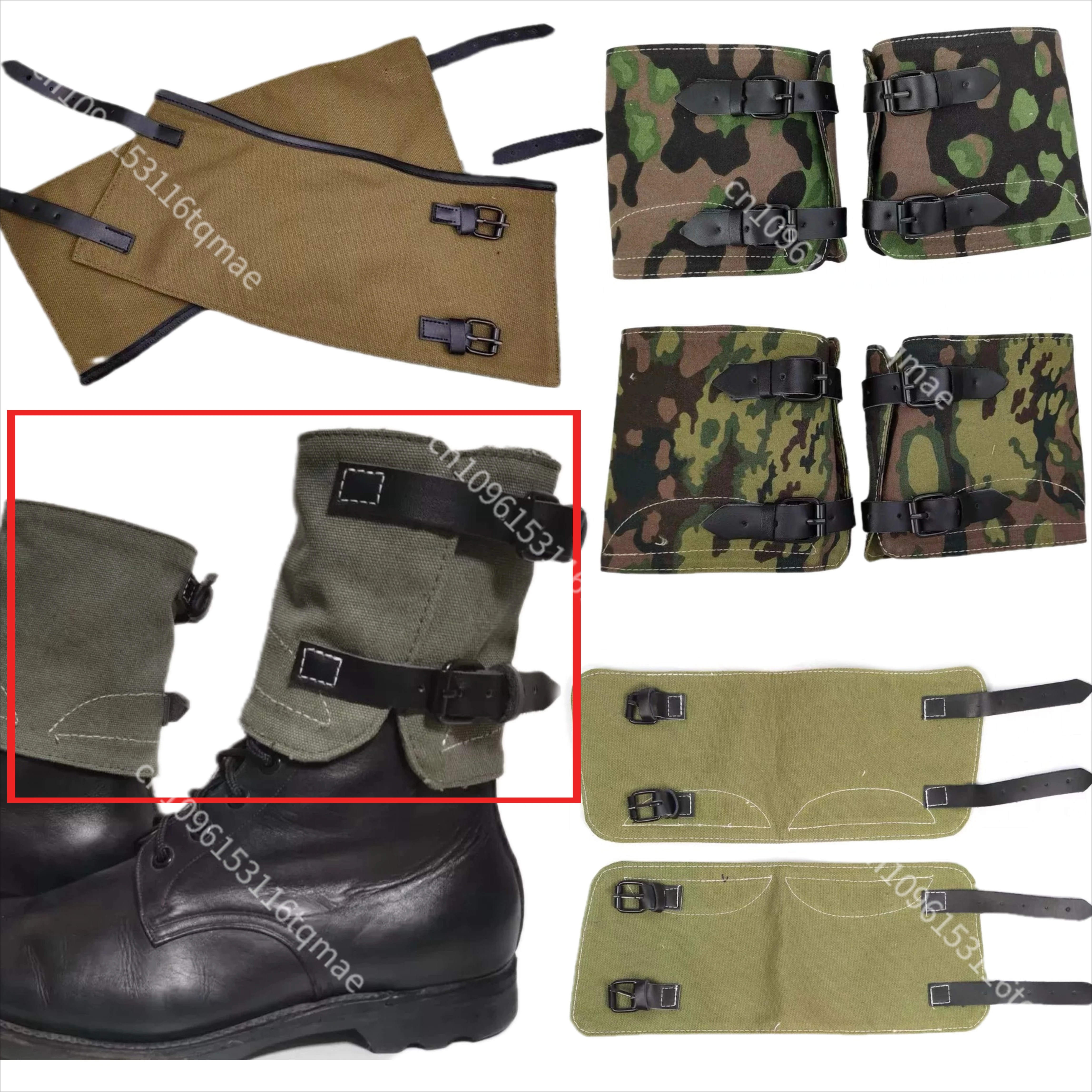 

Холщовые леггинсы немецкого горного солдата времен Второй мировой войны, тренировочная пленка для защиты ног, телевизионный реквизит, можно использовать с короткими сапогами