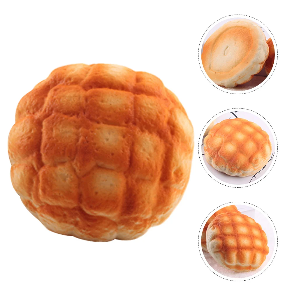 

2Pcs Slow Rebound Pineapple Pattern PU Fake Bread Decoration Artificial Bread Prop Photography Shop Display Ornament