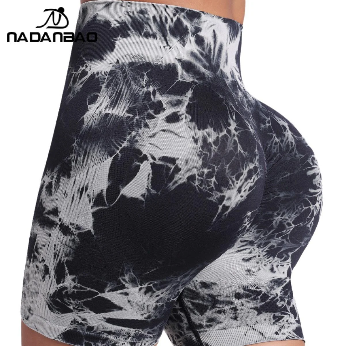 

Nadanbao Women's Yoga Shorts Tie-Dye High Waist Belly Fitness Sports Pants Exercise Shorts Fashion Summer Women's Clothing 2025