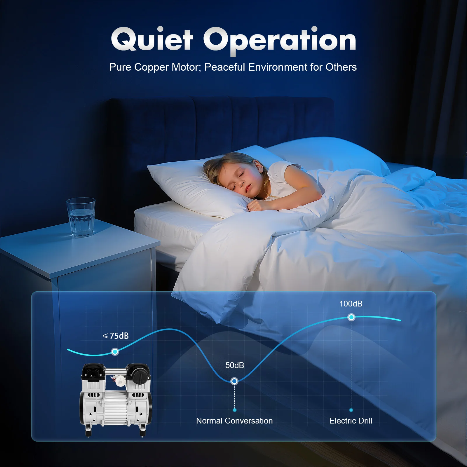 

Безмасляный вакуумный насос из алюминиевого сплава, низкий уровень шума ≤75 дБ, высокая безопасность для стоматологических гидравлических прессов, полупроводников