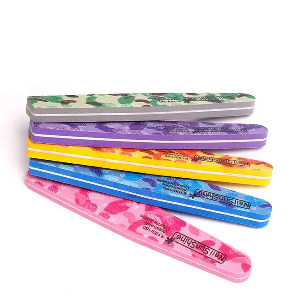 Professionel Colorful Sponge Nail Art Files Washable Double-sided Polish Strips Wear-resistant Waterproof Nail File Nail Polish