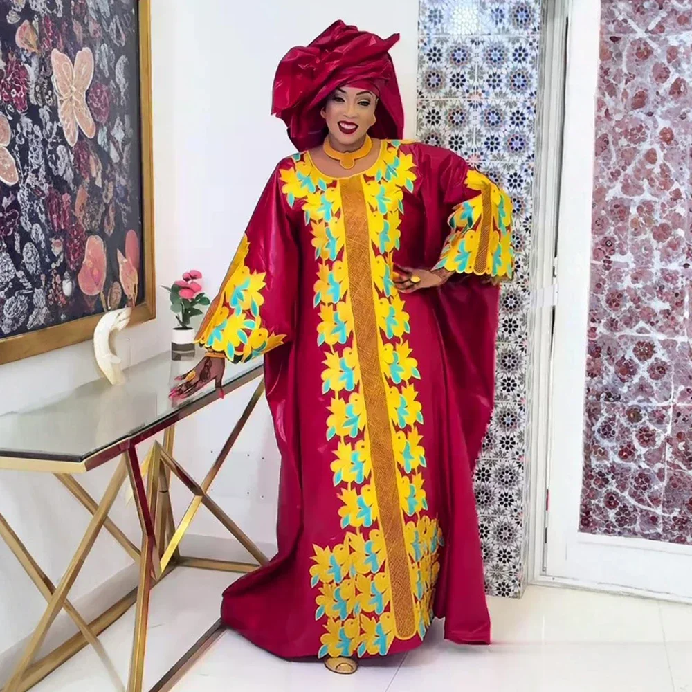 2026 Plus Size African Clothes for Women New African Dashiki Ankara Embroidery Robe Bazin Design Wedding Party Dresses