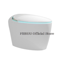 Multifunctional Smart Toilet Built-in Water Tank for Bathrooms No Water Pressure Limit LED Display Elongated One Piece Toilet