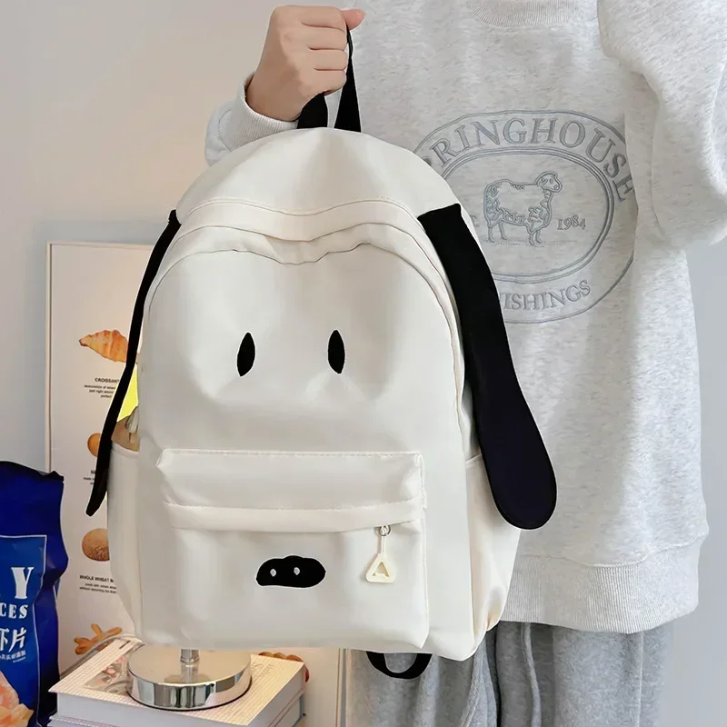 

Snoopy Cute Cartoon Schoolbag Large Capacity Girls Campus Backpack Student Storage Bag Handbag