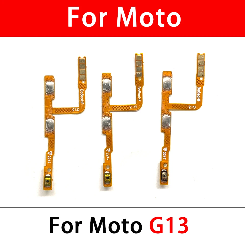 50Pcs，Tested Power on/off Volume Key Button Flex Cable Ribbon For Moto G13 G20 G23 G31 G32 G50 G51 G71 5G G52 G53 G62 G73 G82