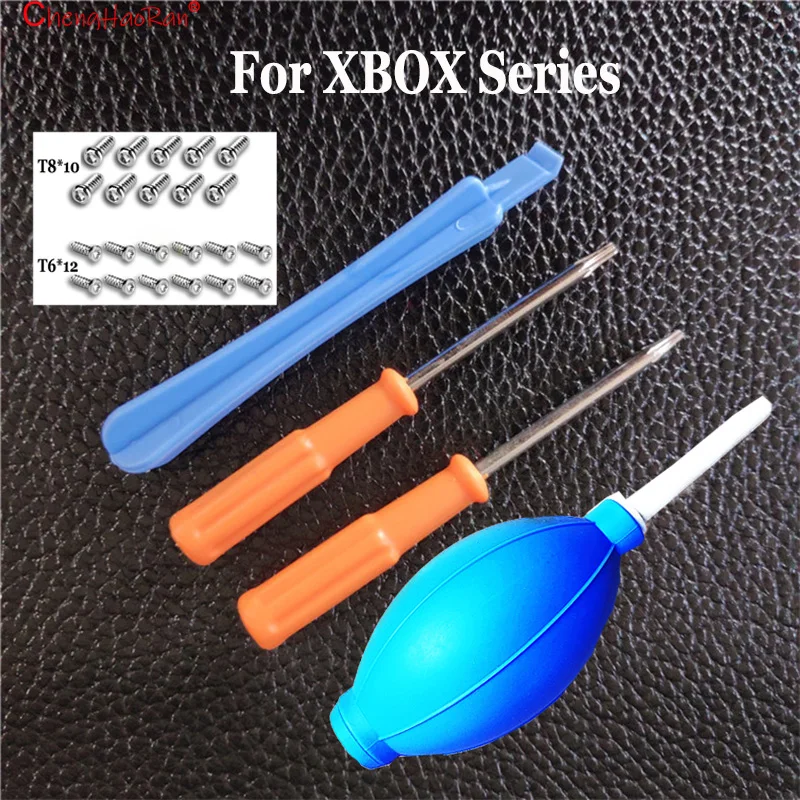 1Set Repair Tool Set For Xbox Series Controller Torx T8 T6 Screwdriver Tear Down Repair Tool with T6 T8 Screws Dust Blowing Ball