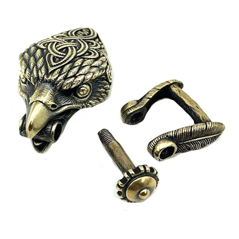 2X EDC Outdoor Tool DIY Accessories For Bracelet Weaving Paracord Multifunction Buckle Brass Eagle Head