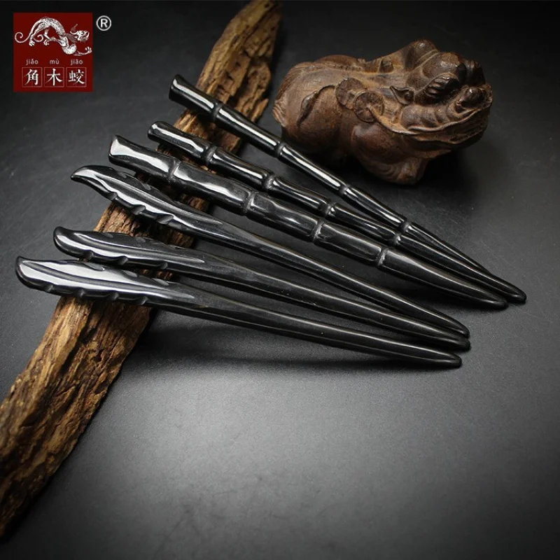 

Antler , buffalo , black ox horn hairpin, vintage style