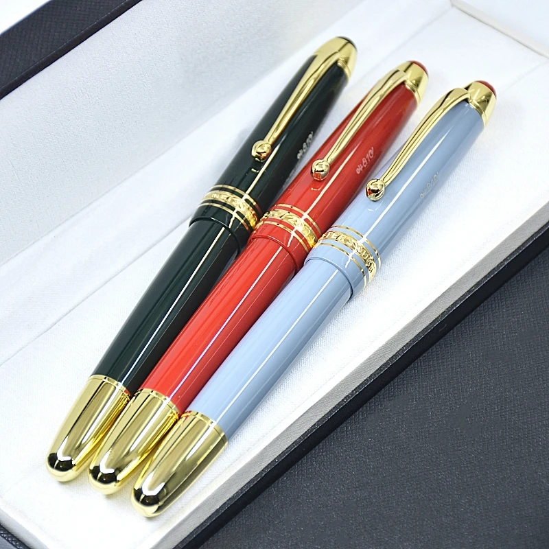 high-end Red / blue 149 piston MB Fountain pen Business office stationery supplies luxury Ink pens for birthday gift