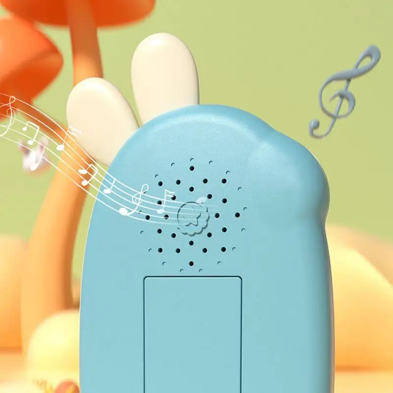 Jouet de téléphone en forme de lapin mignon pour enfant, jouet avec batterie d'oreille à mâcher, jouet bilingue multifonctionnel, 62 dos