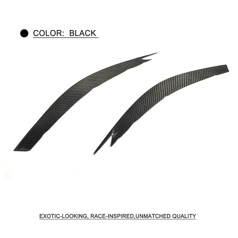 Dry Carbon Fiber Headlamps Eyebrows Sticker Decoration Trim for Honda Civic Headlights Eyebrows Eylash 2015 2016