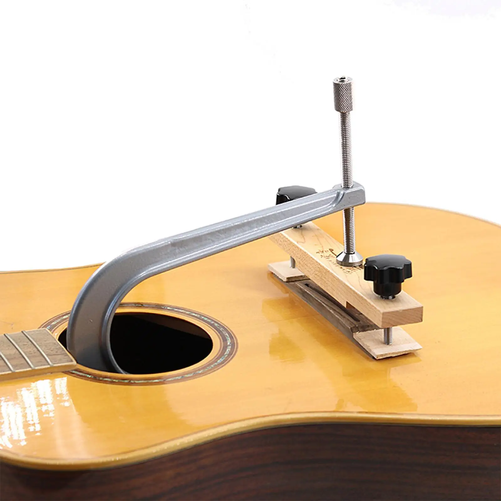 

Guitar Soundhole Clamp Guitar Bridge Tool for Ukuleles Classical Guitars