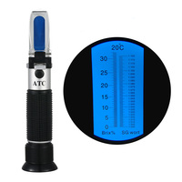 Refractometer Beer Wort Dual 0-32Brix&SG Wine Sugar Concentration Brewing Fruit Refractometer 1.000-1.120 Specific Gravity Meter