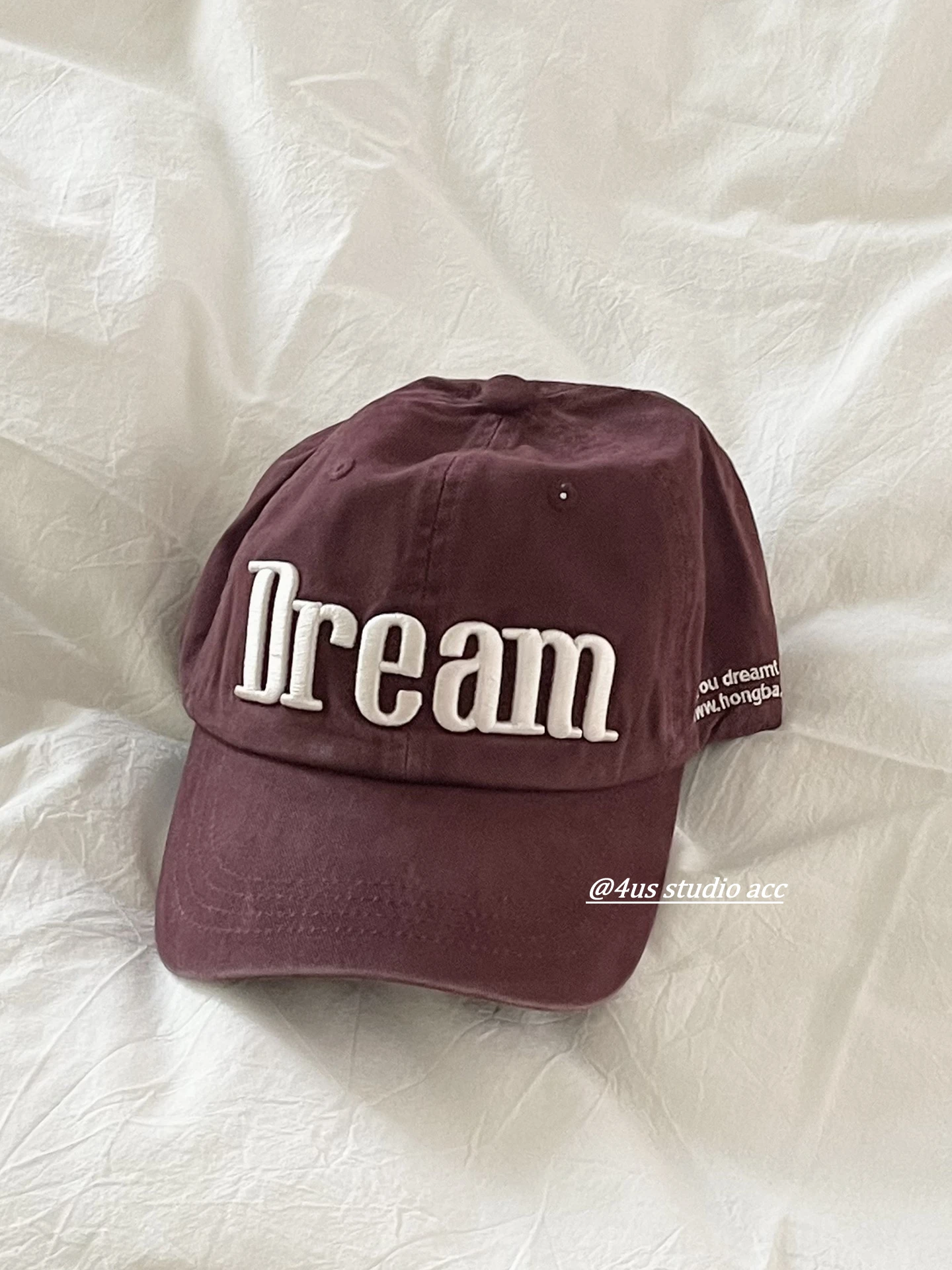 

Letter embroidered baseball cap female street trendy brand soft top retro curved brim peaked cap male face small