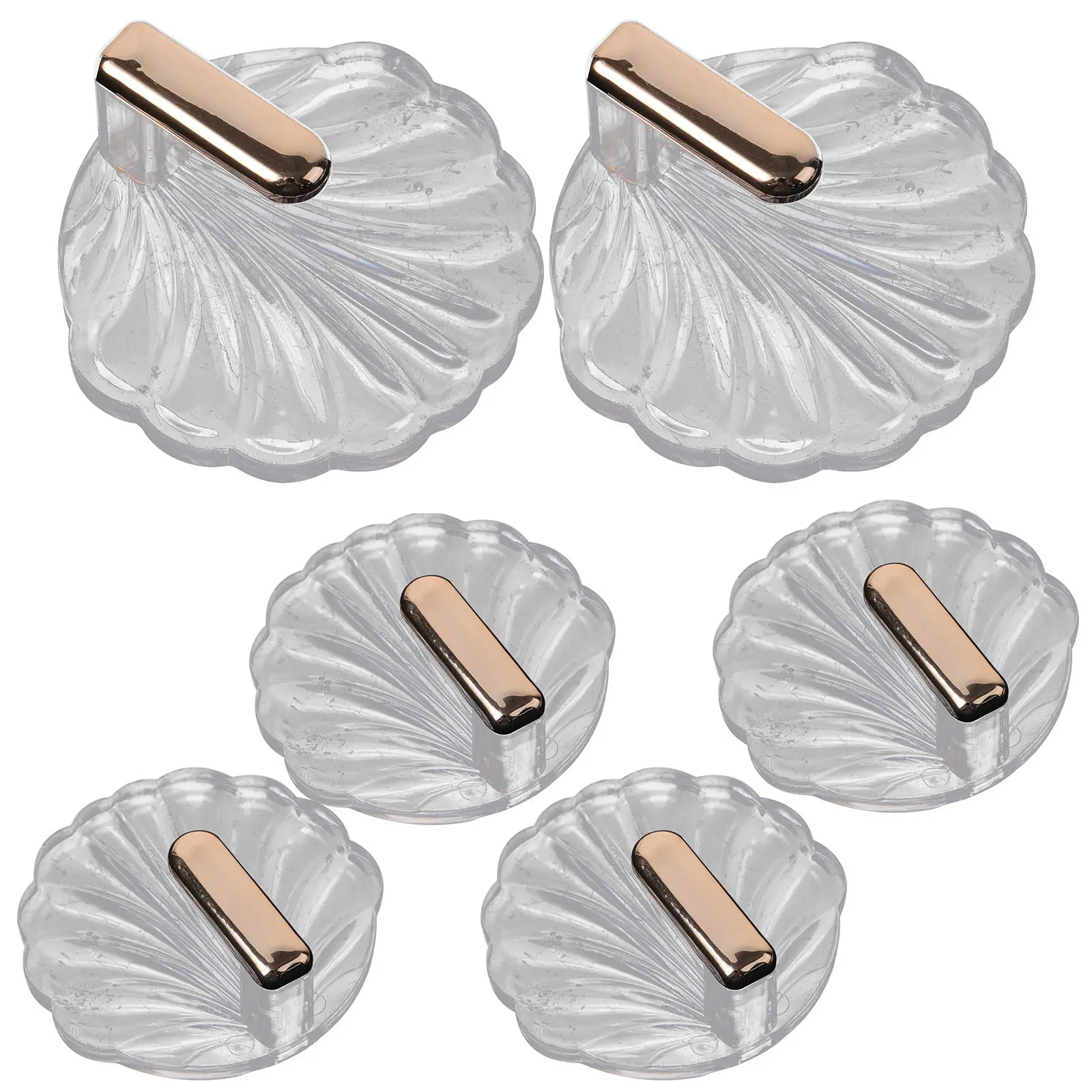 6Pcs Modern Wall Hooks Adhesive Design Space Saving Smooth Surface Hooks for Hanging Towels Coats Hats Keys Office Home Use