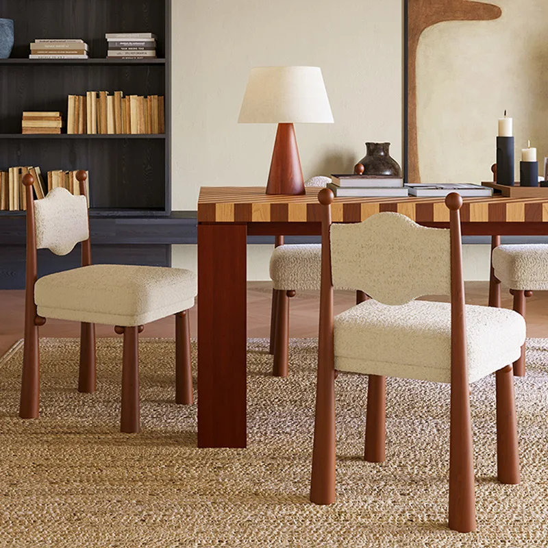 

French retro solid wood dining table Moore stripe household rectangular medieval wabicreative retro color matching