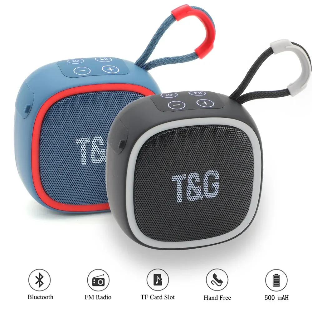 TG659 Mini Wireless Bluetooth Speaker TWS BT5.3 Sound Box Loudspeaker Support TF Card FM Radio For Outdoor Riding Climbing Music