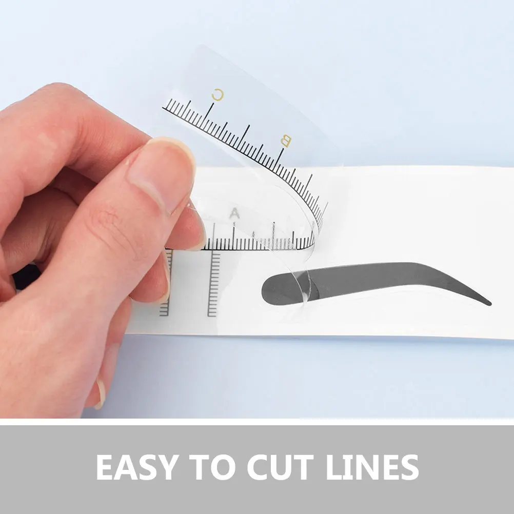 50Pcs Eyebrow Drawing Ruler Stencil Shaping Template for Perfect Brows Makeup Eyebrow Stencils Brow Stencil Brow Ruler