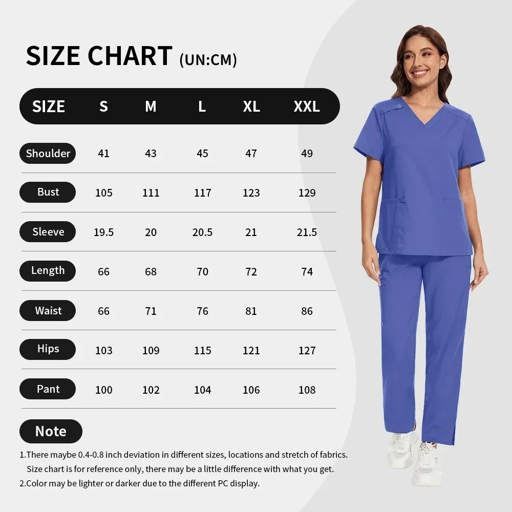 Wholesale Surgical Uniforms Woman Elastic Breathable Top+pants 2-piece Sets Doctor Clinics Hospital Scrubs Solid Color Work Wear