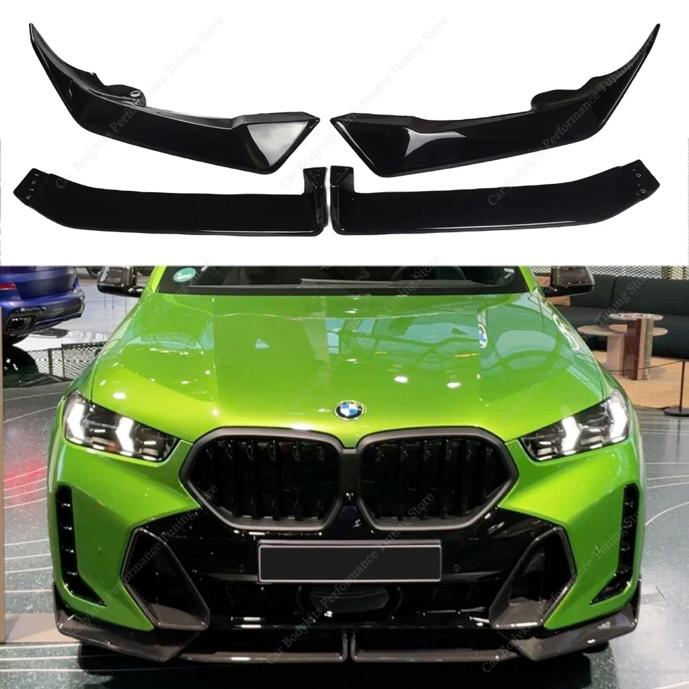 Performance Front Bumper Splitter Lip Spoiler Diffuser For Bmw G06 X6 30d 40i 40d M60i M Sport Bodykits 2023 2024+ Facelift