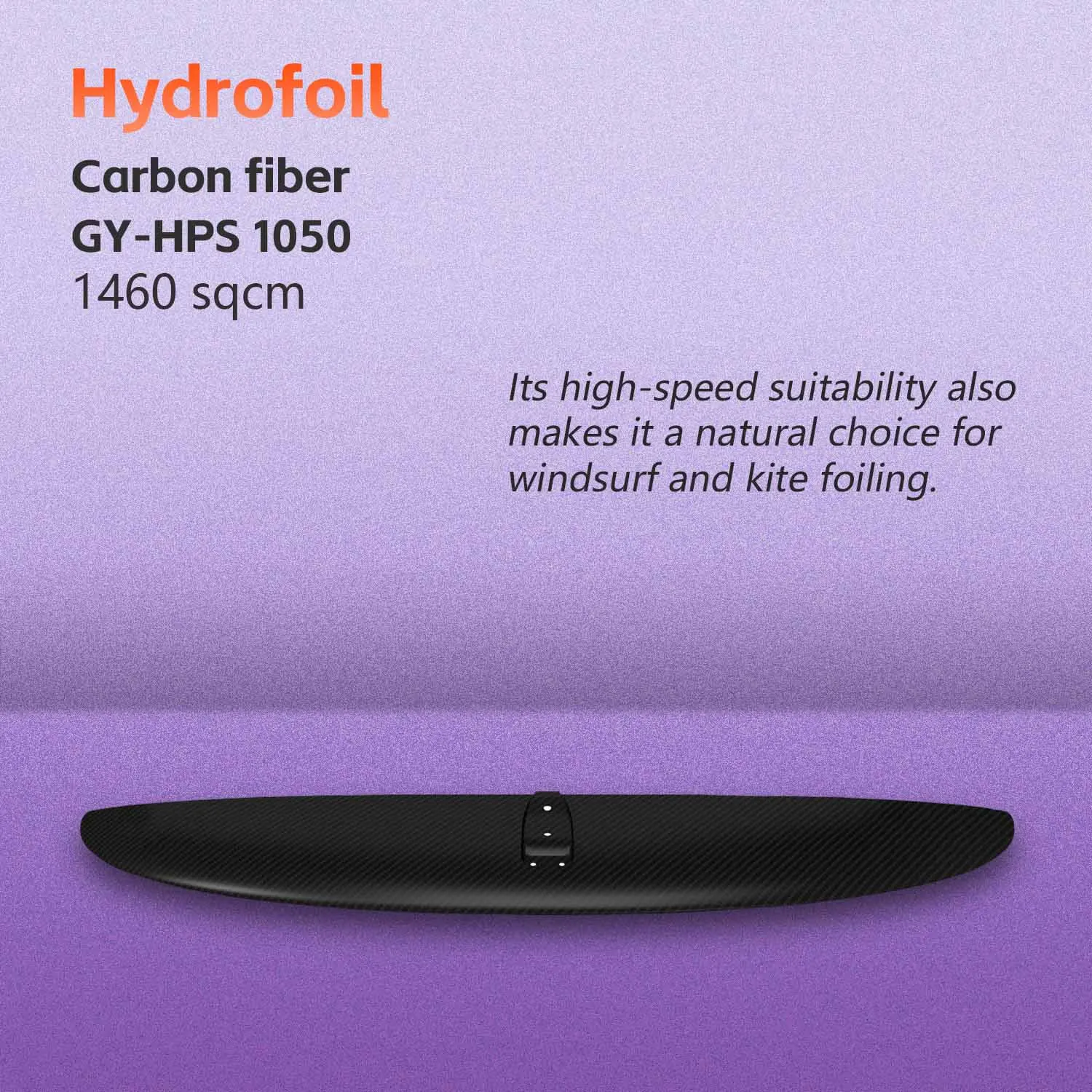 GY-HPS1050 1460 sq cm Carbon Fibre Hydrofoil for Front Wing SUP Surfing Customisable from the