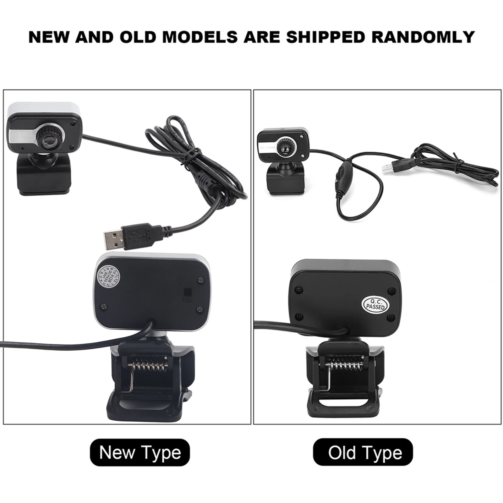 كاميرا ويب USB مع ميكروفون 0.3 ميجابكسل كاميرا ويب كاميرا 360 درجة لشاشة LCD للكمبيوتر المحمول لكاميرا USB للرؤية الليلية MSN / ICQ