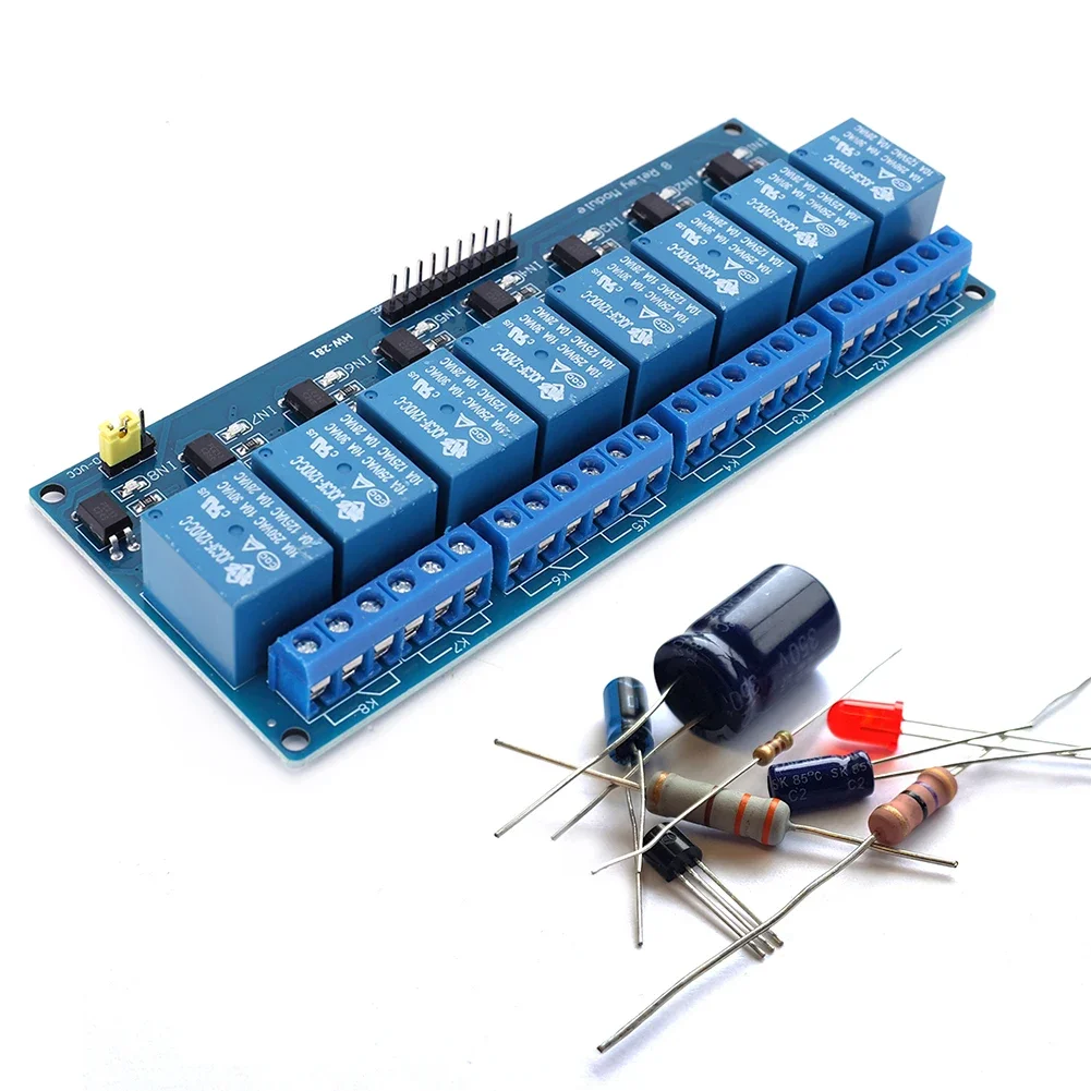 5V 12V 24V Power Relay Board Support High Or Low Level Trigger DC Relay Module with Optocoupler Isolation Electronic Components