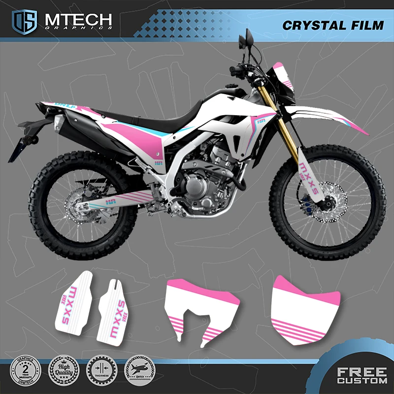 

DSMTECH Motorcycle Graphics Background Decals Stickers Kits for HONDA CRF300L 2021 For CRF300L For 2021 CRF 300L -10