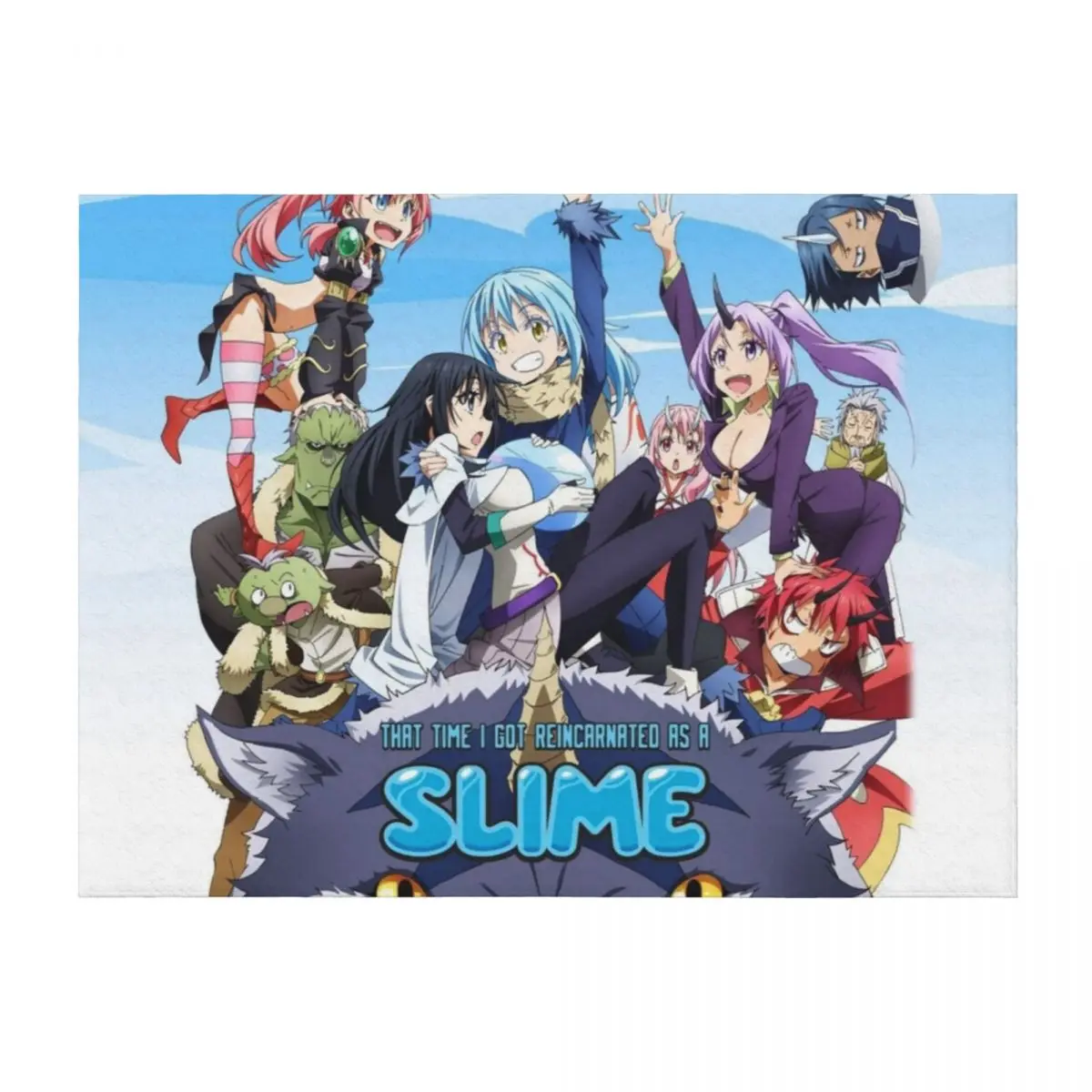 

That Time I Got Reincarnated As A Slime Throw Blanket Sofas Soft Plush Plaid Bed Fashionable blankets ands Blankets