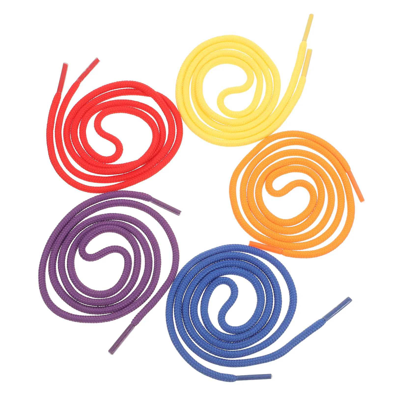 

50PCS Pointed Beading Thread Round Laces Shoelace Accessories Polyester Material Creative Design Colorful Bead Strings Early