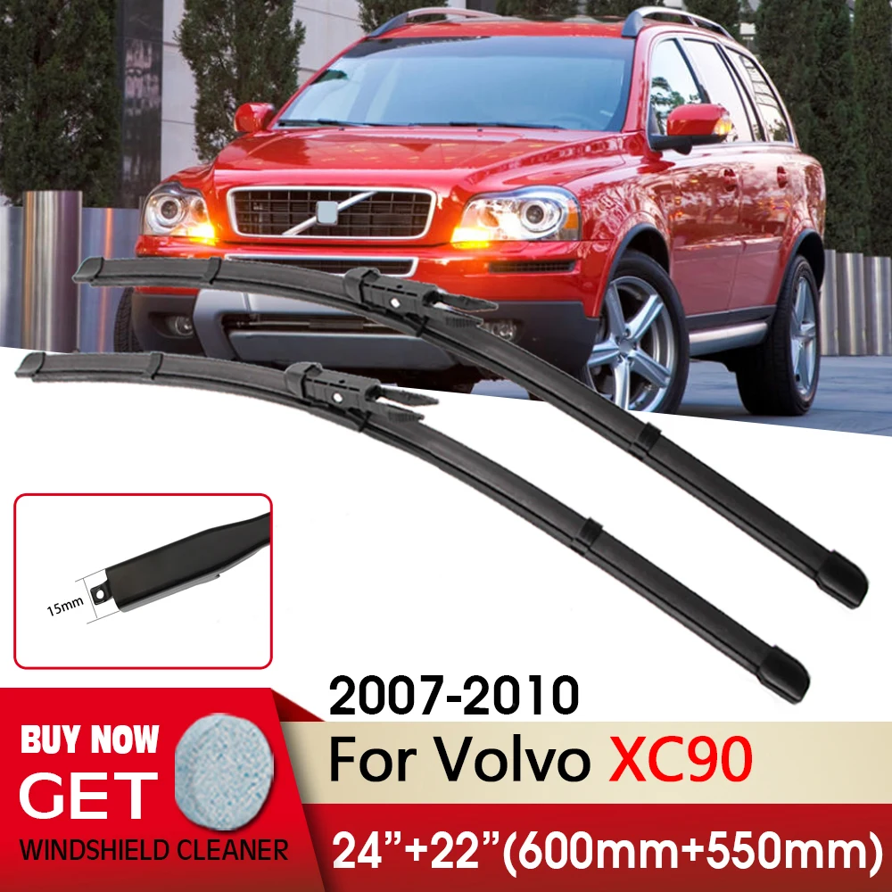 

Car Wiper RHD & LHD Front Wiper Blades 24"+22" For Volvo XC90 2007-2010 Fit Pinch Tab Arm Windscreen Wipers Auto Accessories