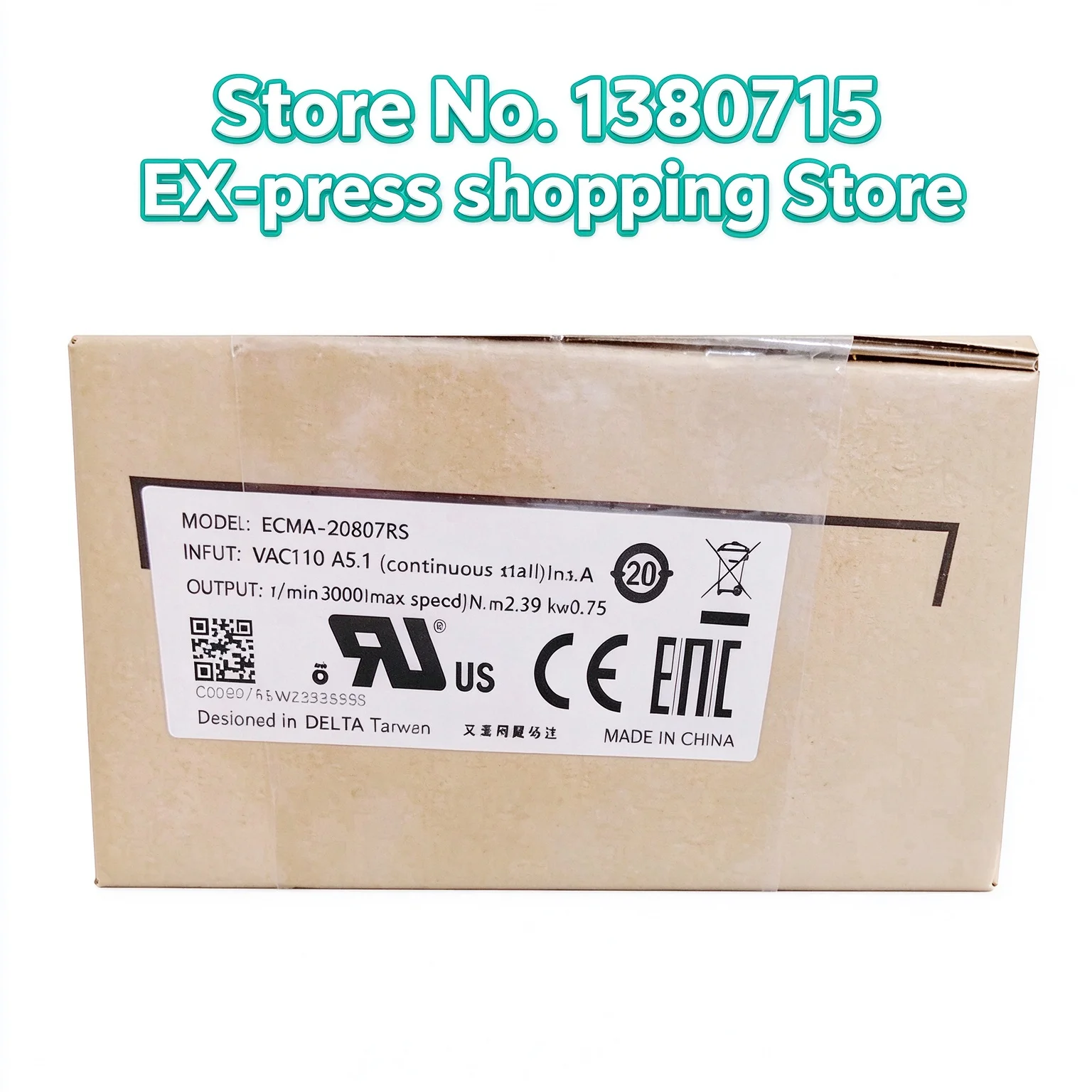 New Original ECMA-C20807RS 220V 750W 2.39NM 3000rpm AC Servo Motor Oil Seal